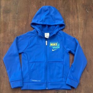 Little Kids Nike Blue Zip-Up Hoodie Sweatshirt
